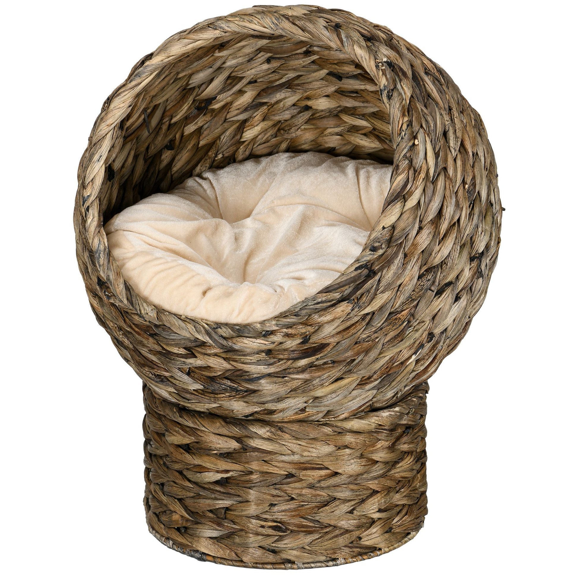 Natural Braided Elevated Cat Bed