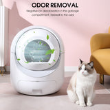 Automatic Cat Litter Box for Multiple Cats, 5G/2.4G WiFi, Double Odor Removal