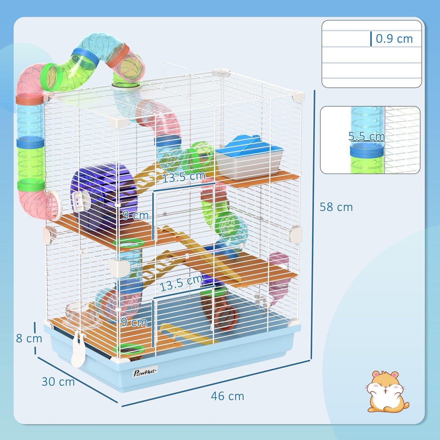 PawHut 18" 5 Tier