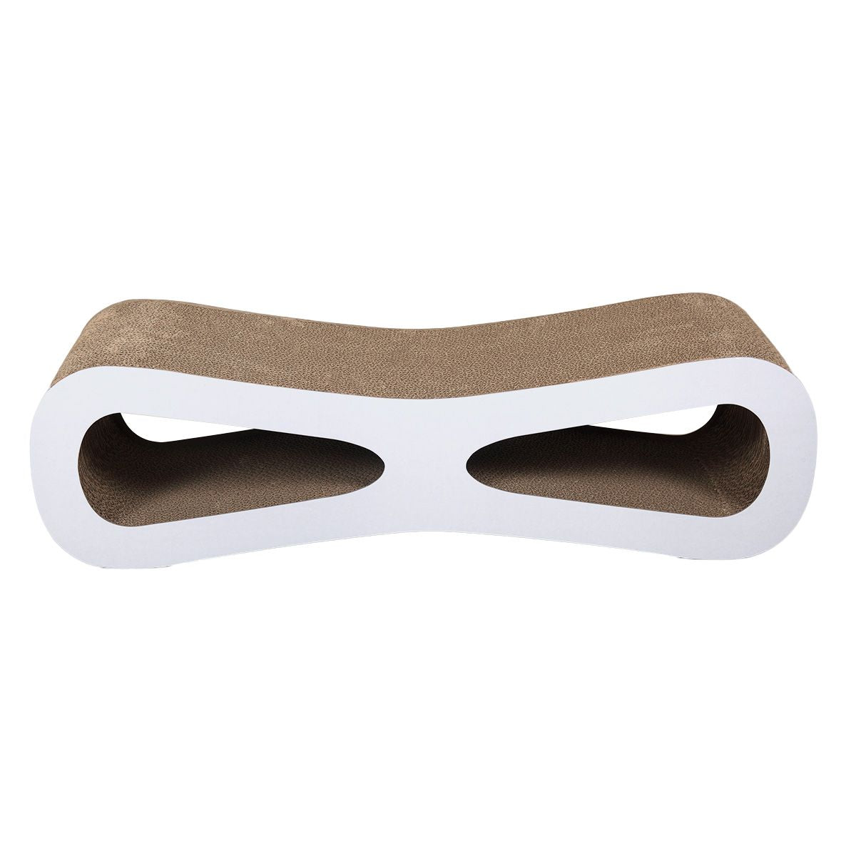 Cat-eyed Cat Scratcher and Lounge in original wood color for protecting furniture and entertaining cats