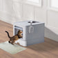 Large Enclosed Cat Litter Box
