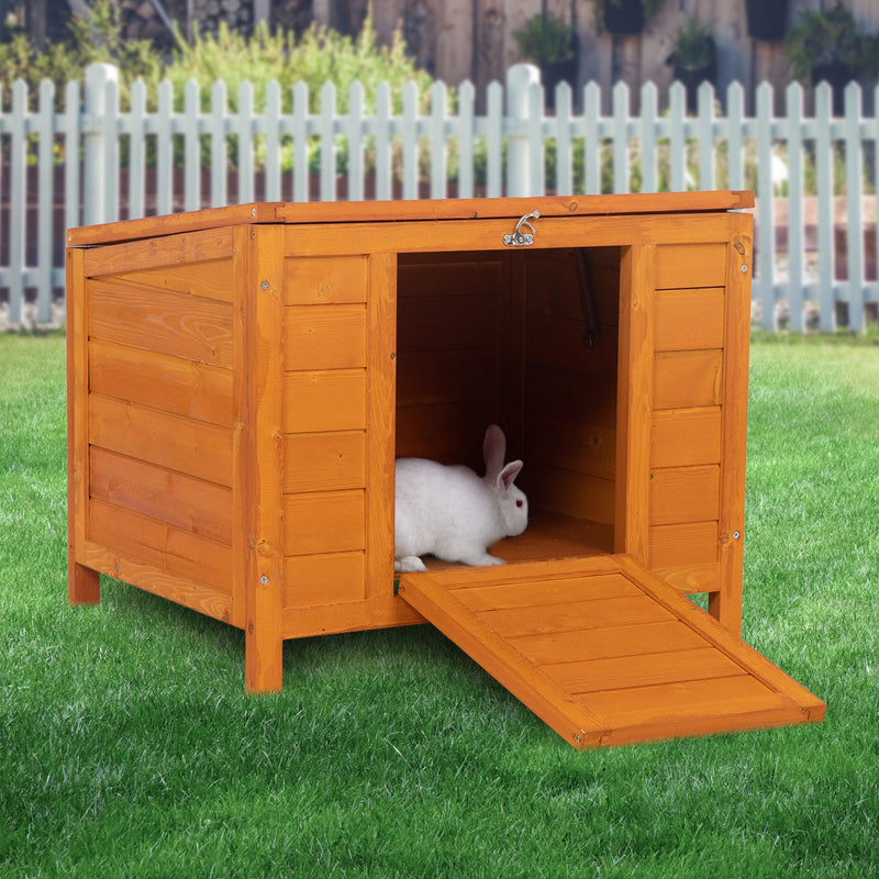 Wooden Small Animal Hutch |Raised Bunny Habitat |Multi-Level Rabbit Cage |Wooden Pet House |with Ladder |Small Animal Cottage Hutch |Brown Wooden Bunny Enclosure |Tiered Rabbit Hutch with Ramp |Elevated Cat & Rabbit House |Small Pet Habitat with Ladder |Rustic Wood Bunny Shelter