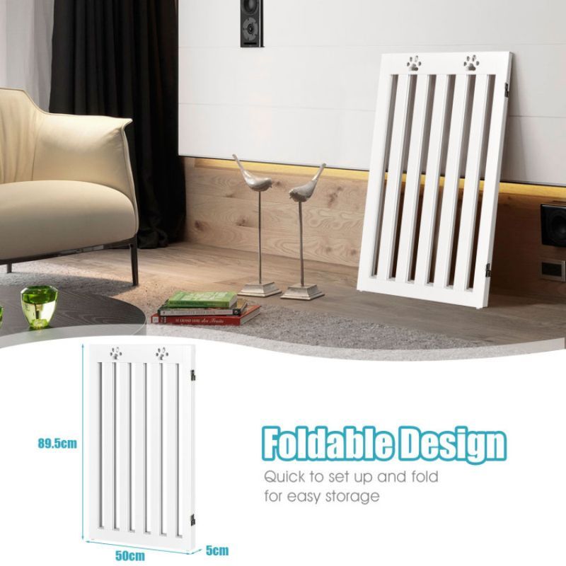 36 Inch Folding Wooden Pet Gate
