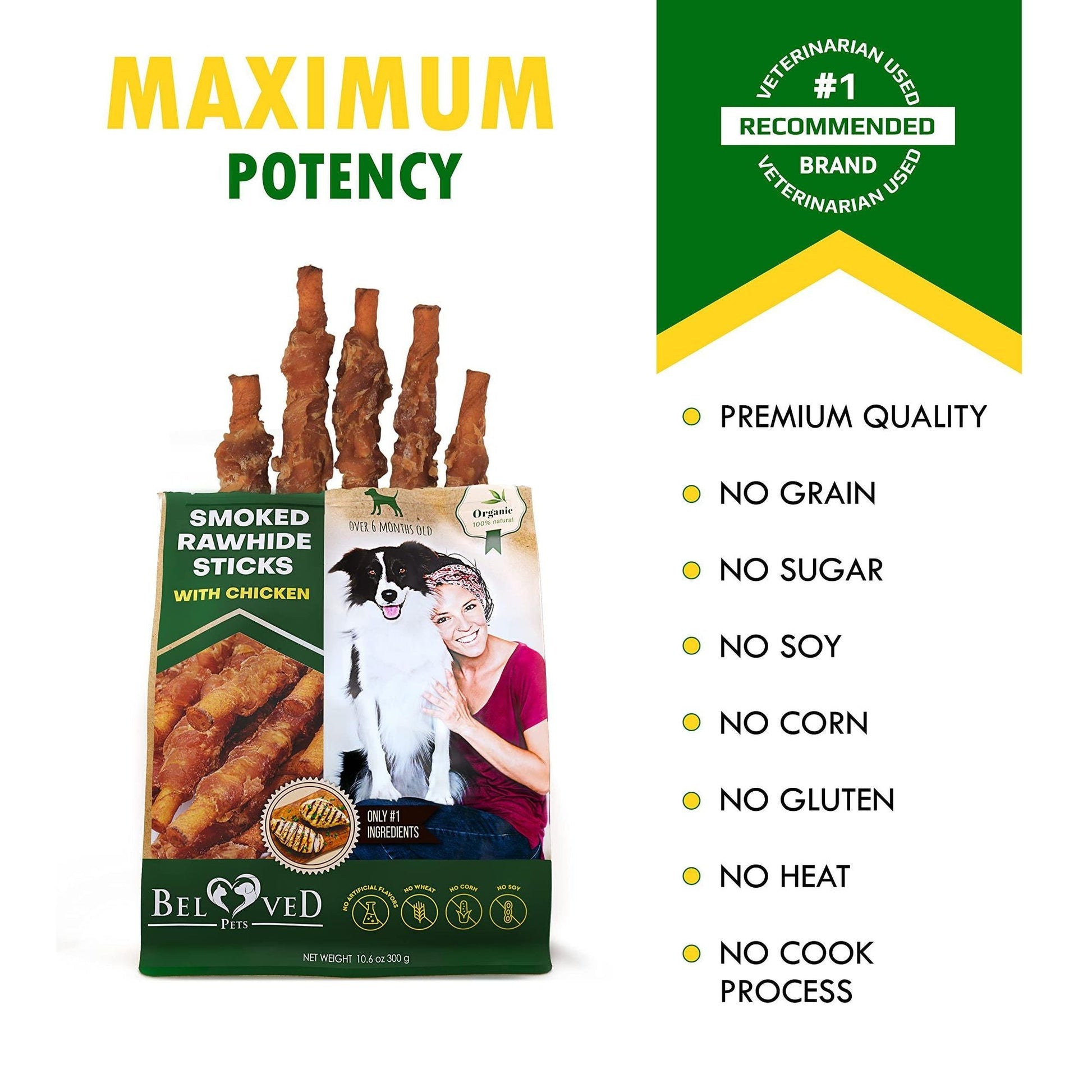 Dog Smoked Rawhide Sticks