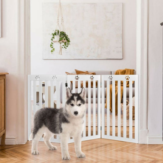 36 Inch Folding Wooden Pet Gate