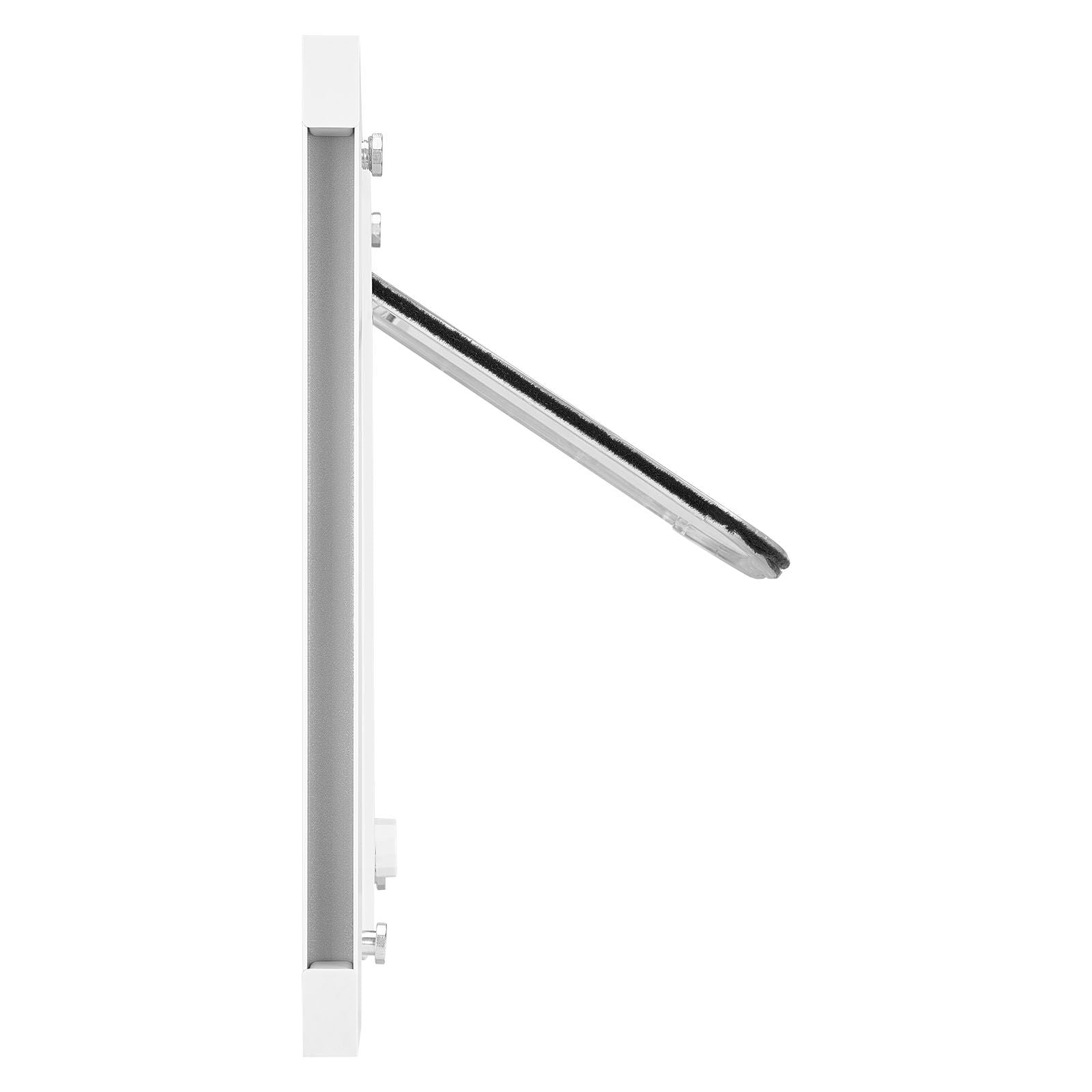 Adjustable white cat door for window 27-32 inches with aluminum frame, four lock modes, magnetic closure, and weatherproof glass