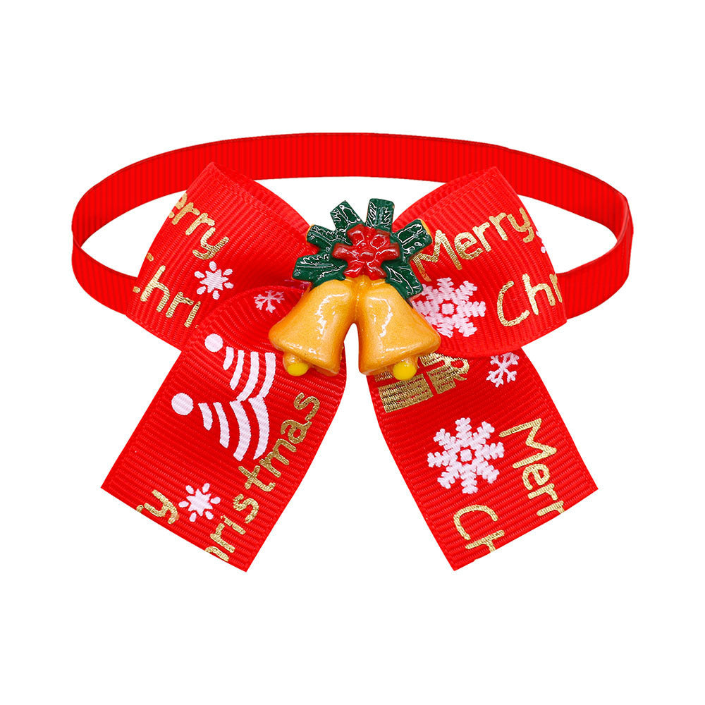 Christmas Doll Pet Dog Cat Bow Tie