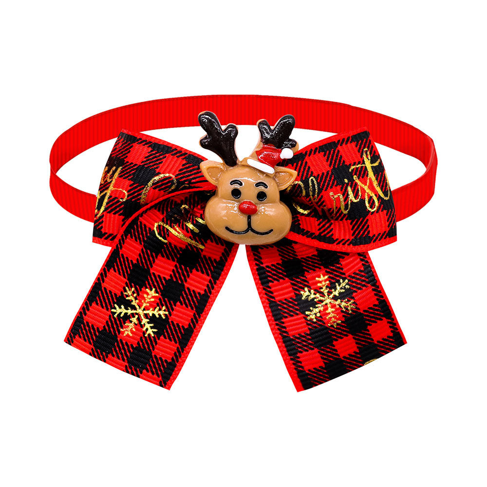 Christmas Doll Pet Dog Cat Bow Tie