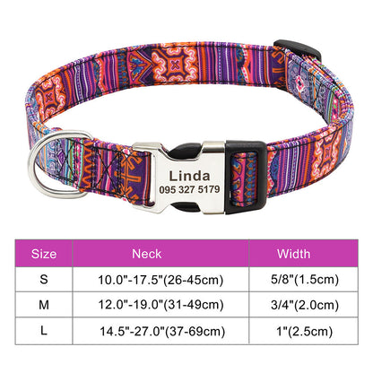 Adjustable Nylon Dog Collar