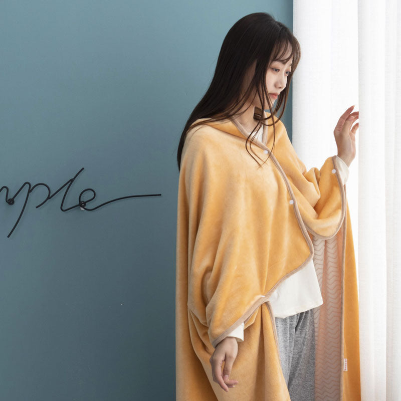 Office Nap Wearable Blanket Weighted Hoodie and Throws Fluffy Blankets Cover on The Sofa Home Bath Towel with Sleeves for Beds