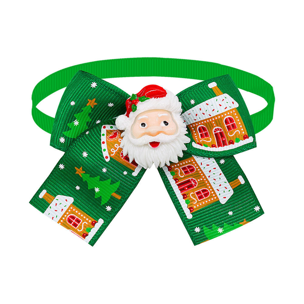 Christmas Doll Pet Dog Cat Bow Tie