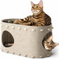 Cat House For Indoor Cats Cat Bed Cave For Multiple Scratch Resistant Peekaboo Cat Caves Foldable Cat Tunnel Enclosed Bed
